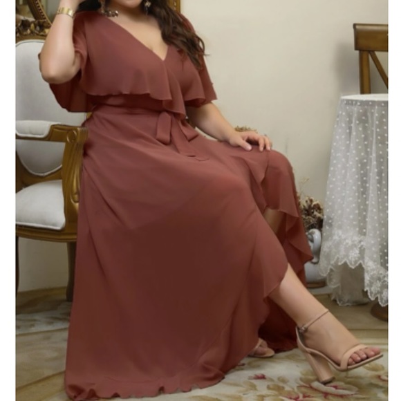 plus size belted wrap dress